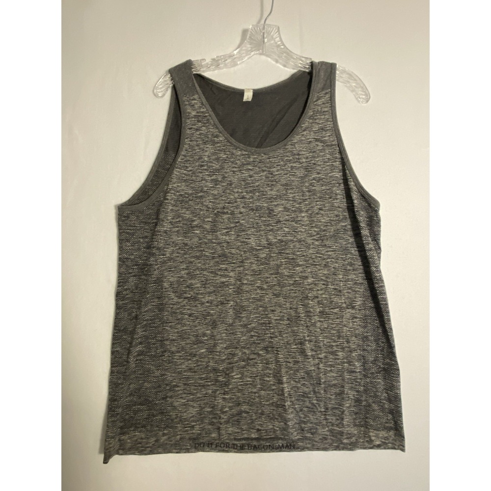 Lululemon Men Tank Top Muscle Shirt Metal Vented Heather Gray Activewear Sz L